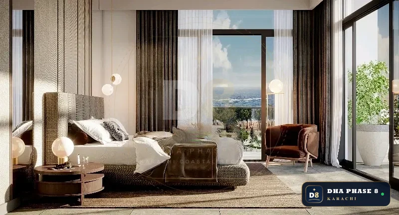 1,000 Sq Ft 1 Bed Apartment in HMR Waterfront | Direct Sea View