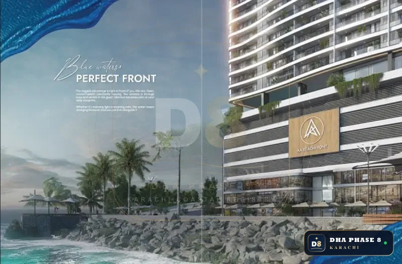 1,000 Sq Ft 1 Bed Apartment in HMR Waterfront | Direct Sea View