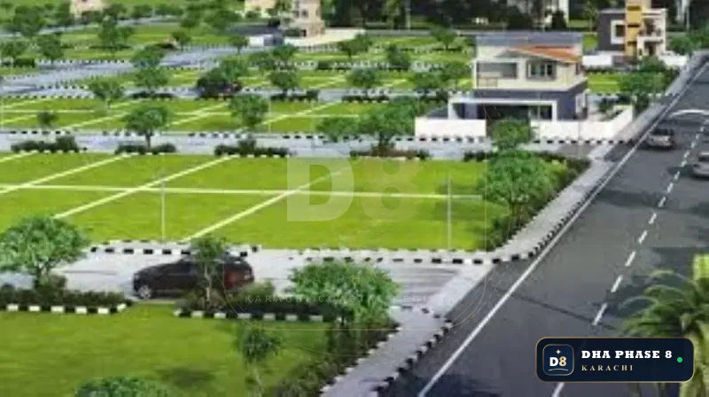 1,000 Sq Yd Residential Plot for Sale in Phase 8, DHA Phase 8 | Corner Location