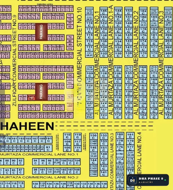 100 Sq Yd Commercial Plot for Sale in Phase 8, DHA Phase 8