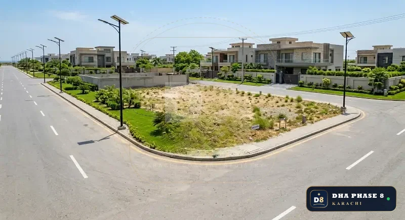 1,000 Sq Yd Residential Plot for Sale in Zone B, DHA Phase 8 | Corner Location