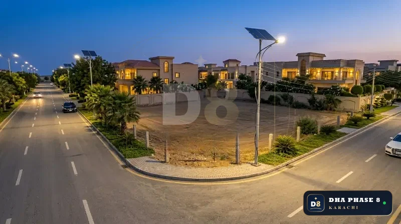 500 Sq Yd Residential Plot for Sale in Zone C, DHA Phase 8 | Corner Location