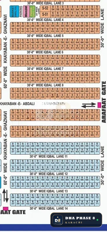 120 Sq Yd Residential Plot for Sale in Zone B, DHA Phase 8