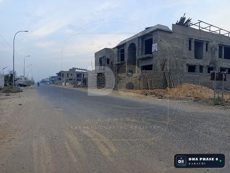 1,000 Sq Yd Residential Plot for Sale in Khayaban-e-Shujaat, DHA Phase 8 | West Open