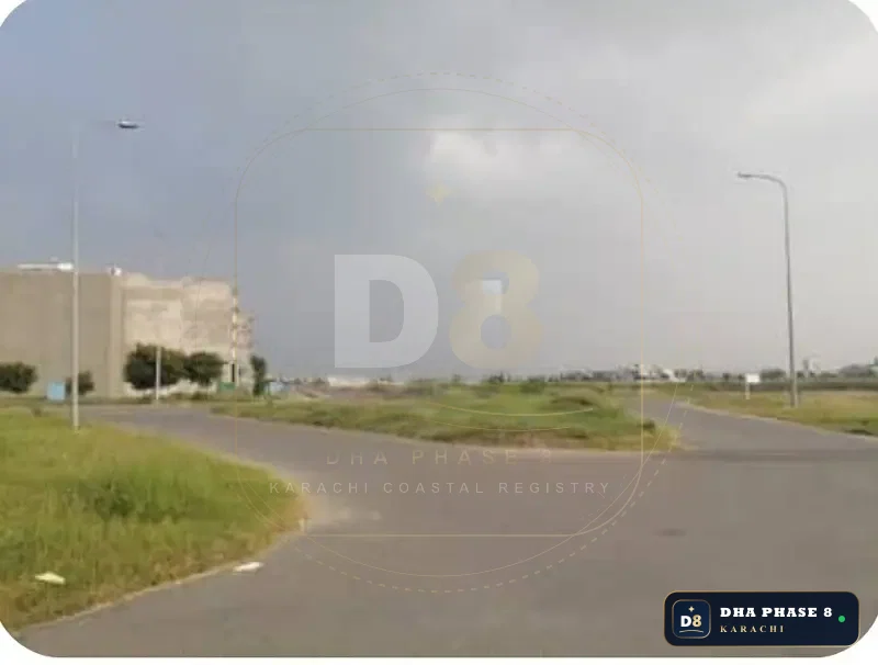 1,000 Sq Yd Residential Plot for Sale in Khayaban-e-Shujaat, DHA Phase 8 | West Open