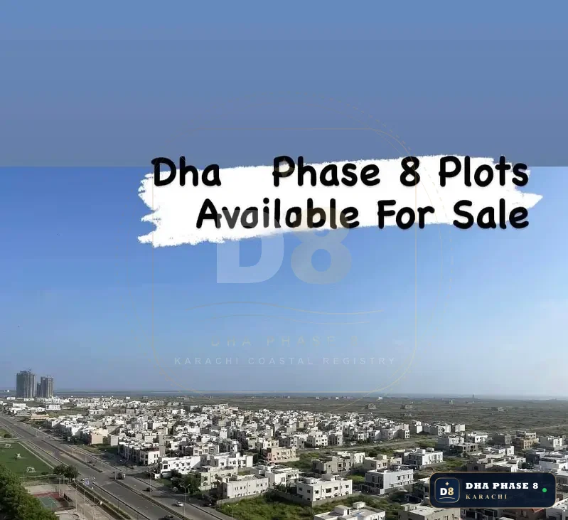 500 Sq Yd Residential Plot for Sale in Zone D, DHA Phase 8 | West Open