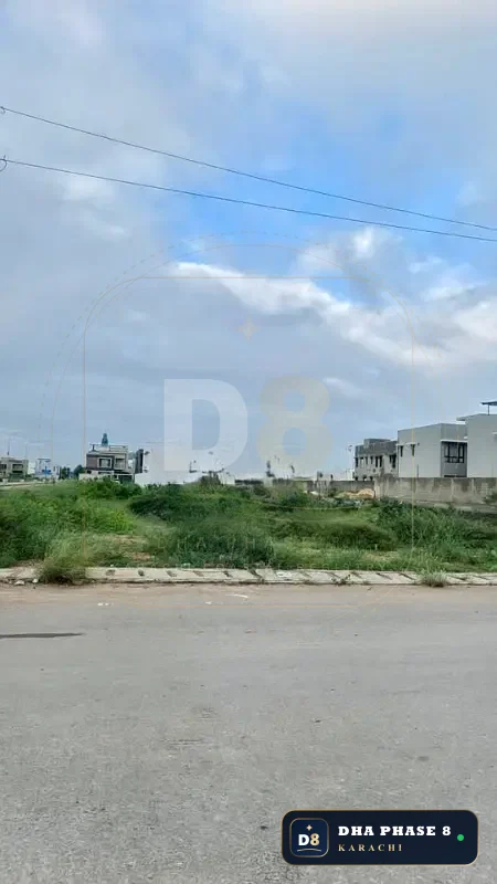 1,000 Sq Yd Residential Plot for Sale in Zone B, DHA Phase 8 | Corner Location