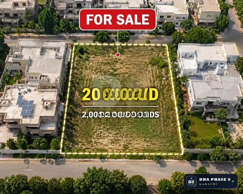 2,000 Sq Yd Residential Plot for Sale in Zone A, DHA Phase 8