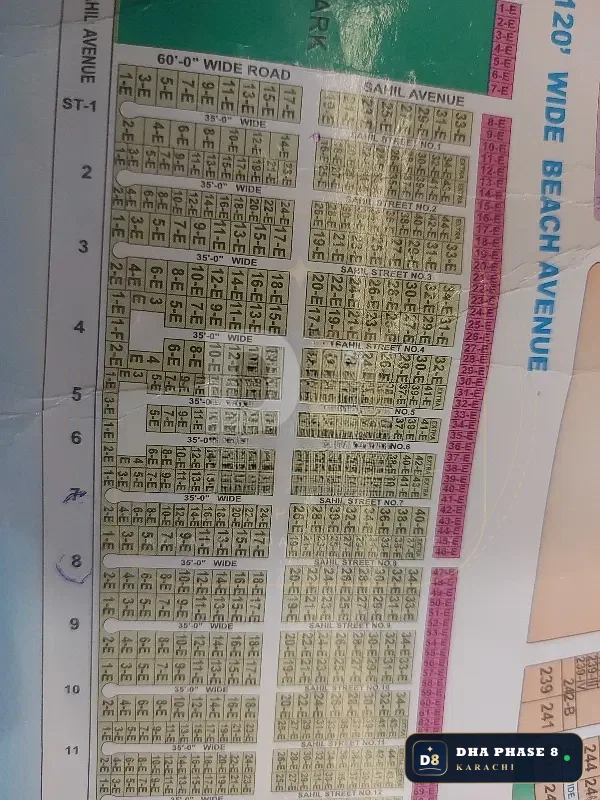 300 Sq Yd Residential Plot for Sale in Phase 8 Extension, DHA Phase 8 | Direct Sea View