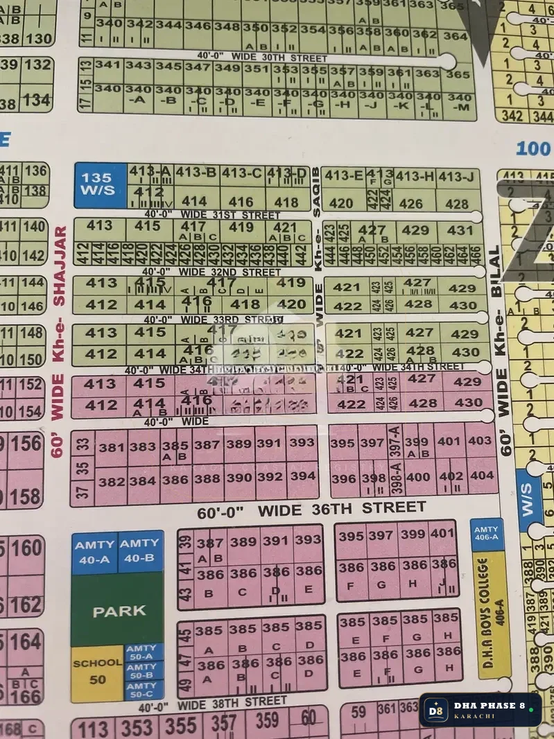 1,000 Sq Yd Residential Plot for Sale in Phase 8, DHA Phase 8