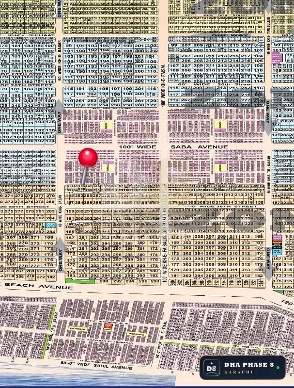 500 Sq Yd Residential Plot for Sale in Phase 8, DHA Phase 8 | Corner Location