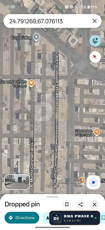 200 Sq Yd Commercial Plot for Sale in Zone A, DHA Phase 8 | Corner Location
