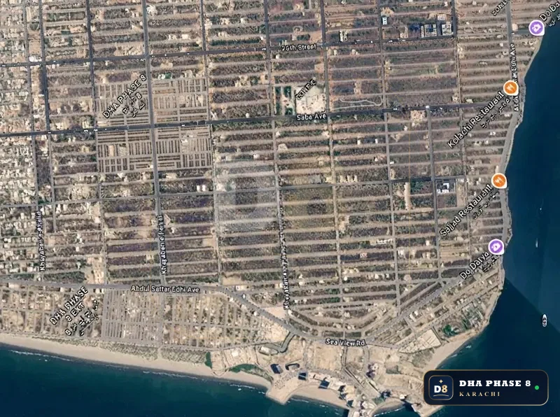 500 Sq Yd Residential Plot for Sale in Zone E, DHA Phase 8 | Corner Location
