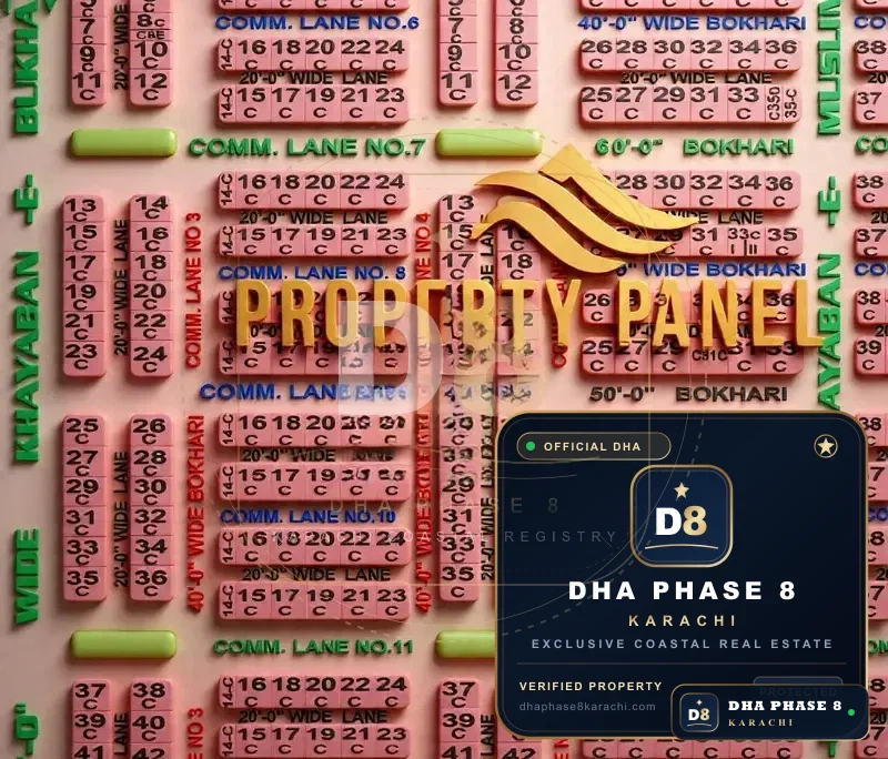 100 Sq Yd Residential Plot for Sale in Phase 8, DHA Phase 8 | West Open