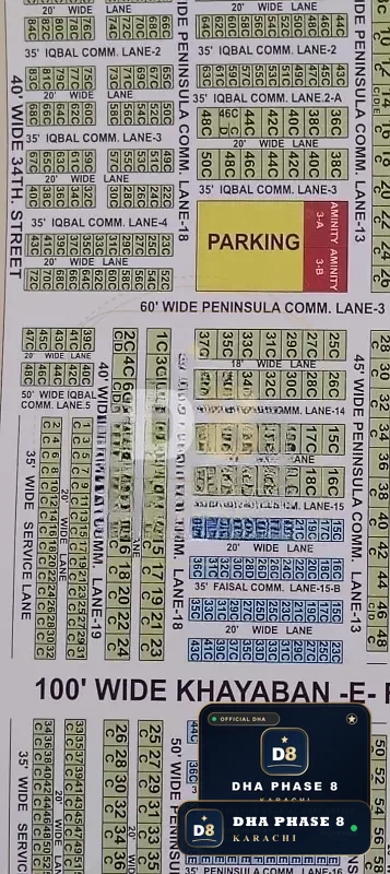 100 Sq Yd Commercial Plot for Sale in Zone E, DHA Phase 8 | Corner Location
