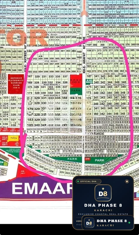 1,000 Sq Yd Residential Plot for Sale in Phase 8, DHA Phase 8