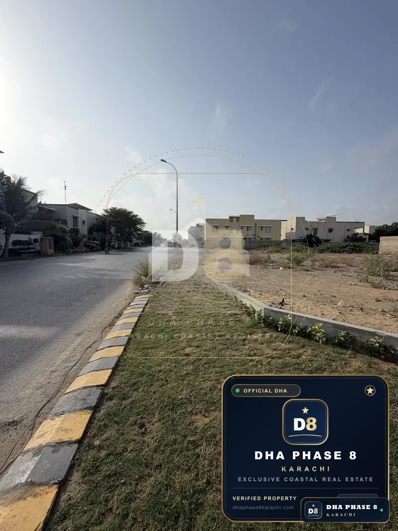 2,000 Sq Yd Residential Plot for Sale in Khayaban-e-Iqbal, DHA Phase 8 | Corner Location
