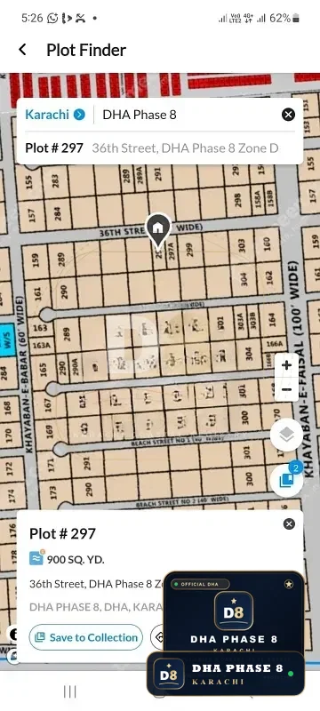 1,000 Sq Yd Residential Plot for Sale in Phase 8, DHA Phase 8