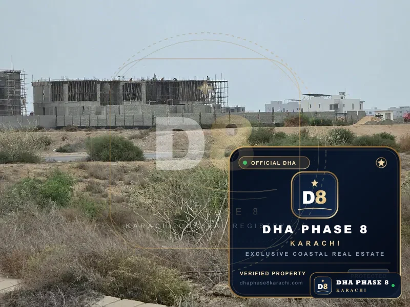 1,000 Sq Yd Residential Plot for Sale in Phase 8, DHA Phase 8 | West Open