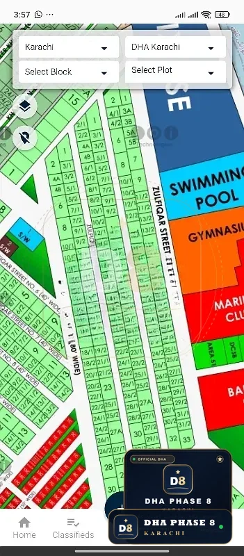 500 Sq Yd Residential Plot for Sale in Phase 8, DHA Phase 8 | West Open