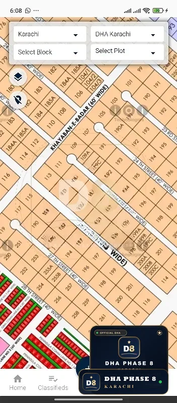 2,000 Sq Yd Residential Plot for Sale in Khayaban-e-Faisal, DHA Phase 8