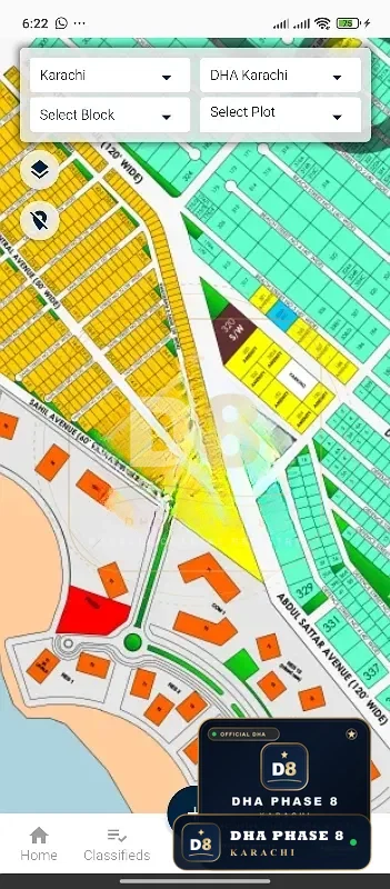 600 Sq Yd Commercial Plot for Sale in Phase 8 Extension, DHA Phase 8