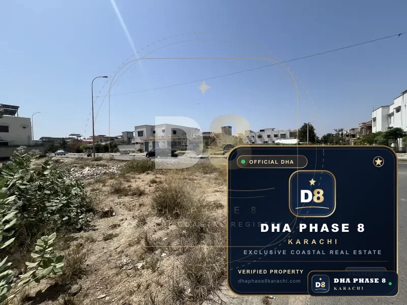 1,000 Sq Yd Residential Plot for Sale in Zone A, DHA Phase 8 | Corner Location