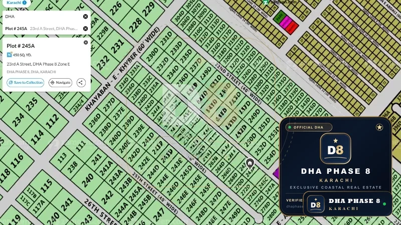 500 Sq Yd Residential Plot for Sale in Phase 8, DHA Phase 8