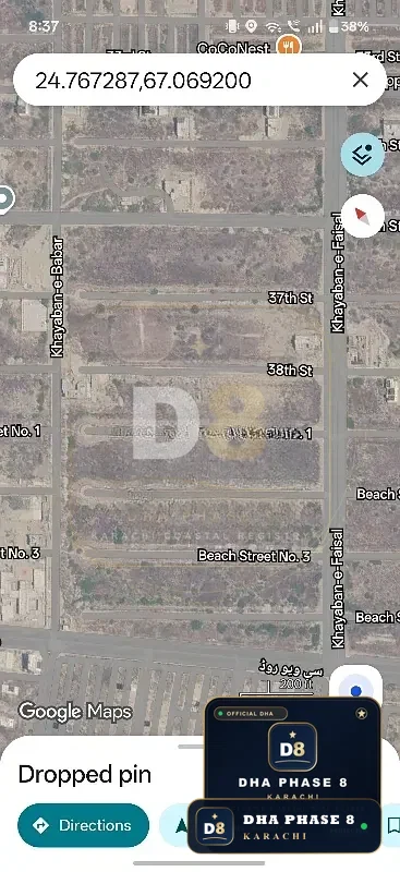 2,000 Sq Yd Residential Plot for Sale in Zone D, DHA Phase 8