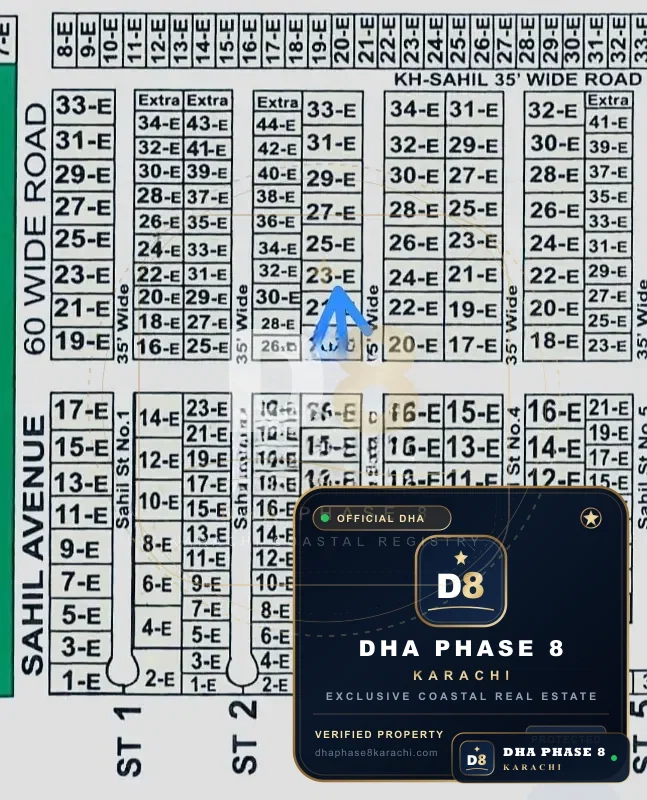 500 Sq Yd Residential Plot for Sale in Phase 8 Extension, DHA Phase 8